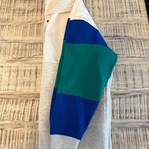 DSG Colorblock Crew Neck Sweater - Blue, Green, White